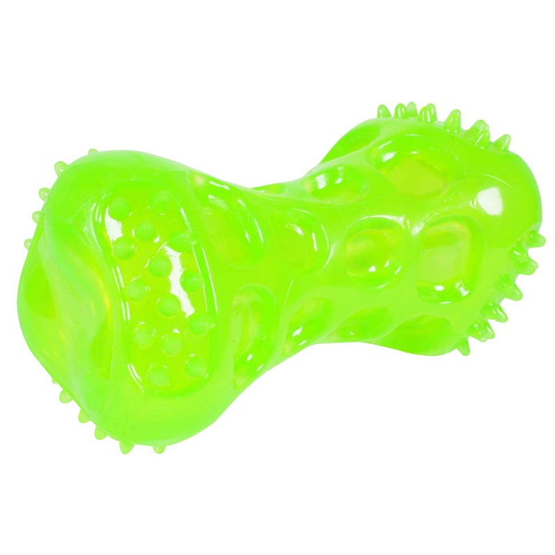 Hyper Pet Dura-Squeaks Super Squeaking Durable Floating Bouncing Dog Chew Toy, Bone, Green, Pack of 1 - Image 4